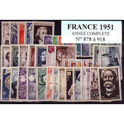 Timbres France 1951 année...