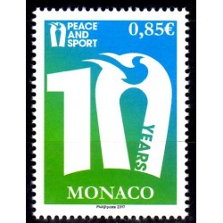 Timbre Monaco n°3090 10 ans...