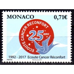 Timbre Monaco n°3104 25 ans...