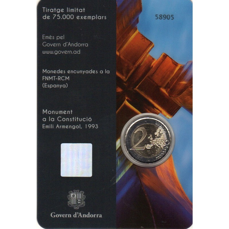 2 Euros commémorative BU Andorre 2018