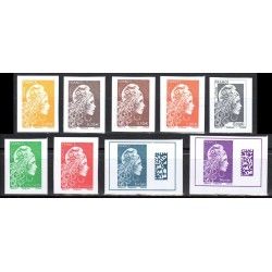 Timbres France 2018 Bloc de 4 Marianne Lettre Verte surchargés 2013-2018  Neuf ** Oblitéré chez philarama37