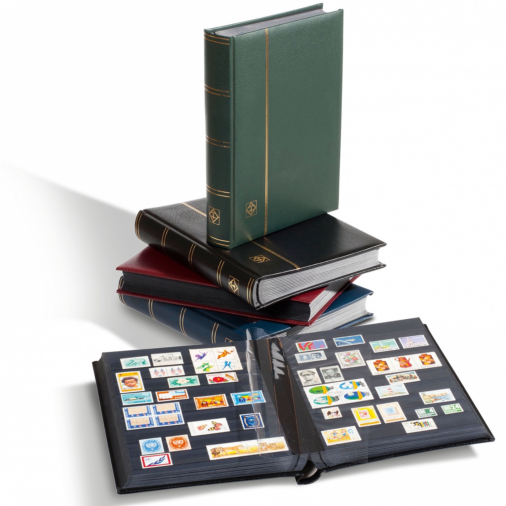 Leuchtturm - Classeur pour timbres PREMIUM 64 ou 32 pages avec étui - Bild 5 von 7