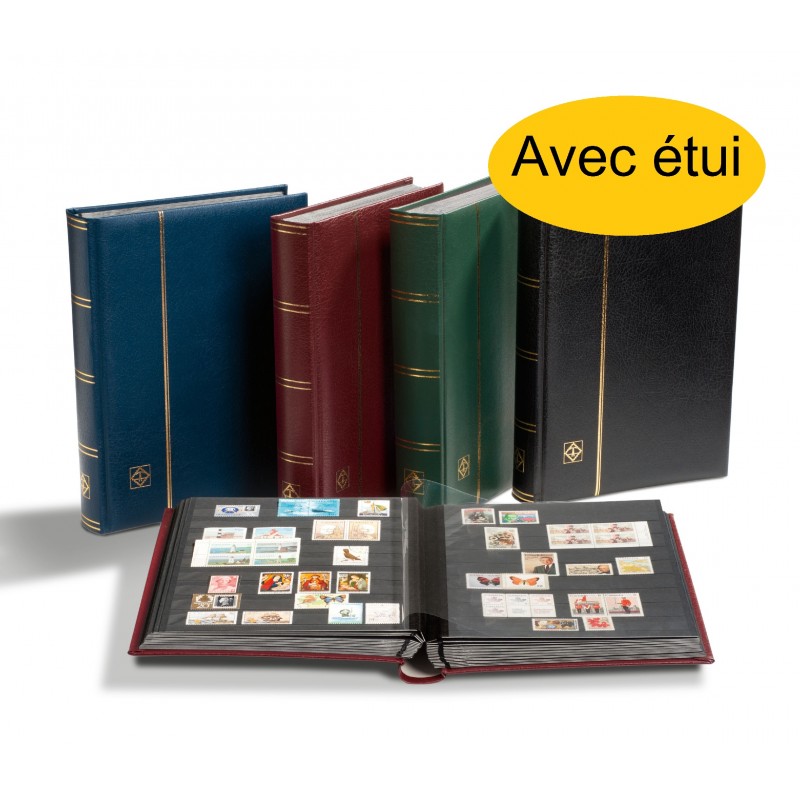 Classeur pour timbres PREMIUM chez philarama37 Nombre de pages 32 pages  Couleur classeur Leuchtturm premium Bordeaux