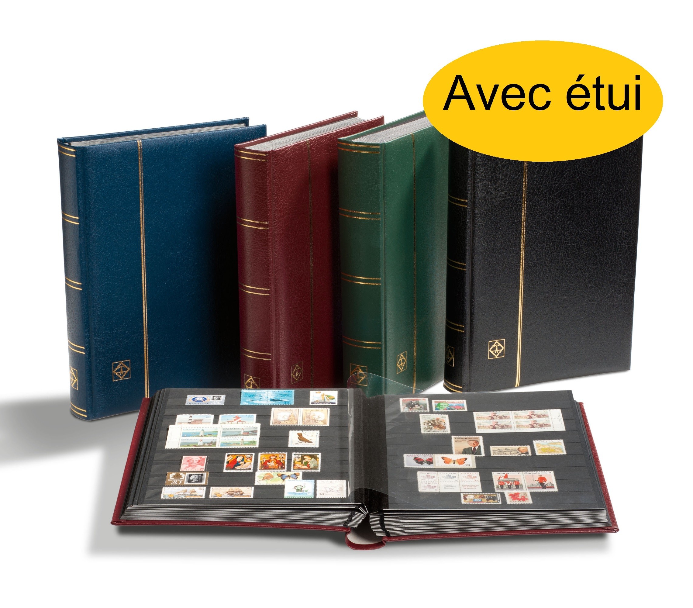 Leuchtturm - Classeur pour timbres PREMIUM 64 ou 32 pages avec étui - Bild 1 von 7
