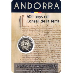 2 Euros commémorative BU Andorre 2019 Coin Card - 600ans du