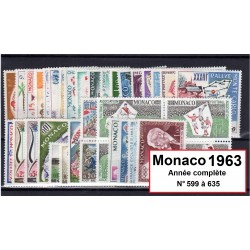 Timbres Monaco 1963 année...