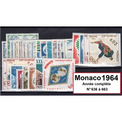 Timbres Monaco 1964 année...