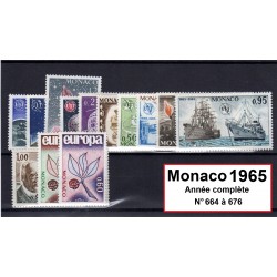 Timbres Monaco 1965 année...