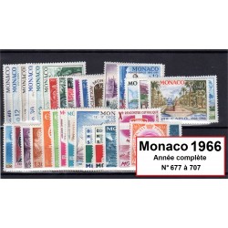 Timbres Monaco 1966 année...