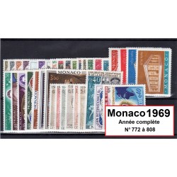 Timbres Monaco 1969 année...