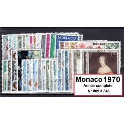 Timbres Monaco 1970 année...