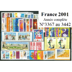 Timbres France 2001 année...