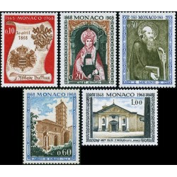 Timbres Monaco n°744 à 748...