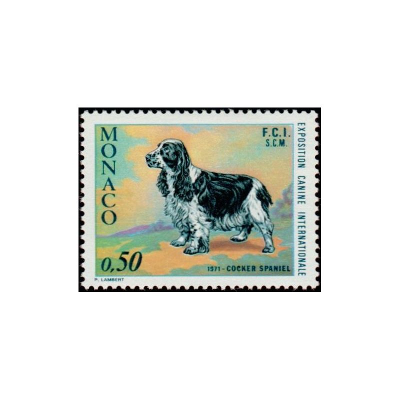 Timbre Monaco n°862 Exposition canine internationale Neuf sans charnière