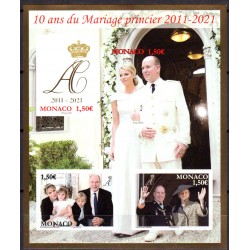 Monaco Feuillet n°3279a non...