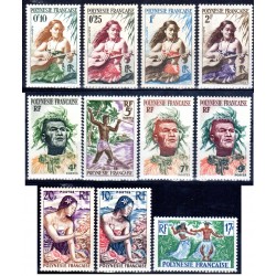 Timbres Polynésie n°1 à 11