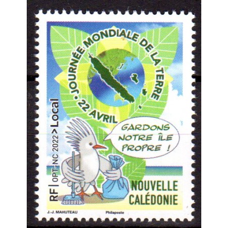 Timbre Nouvelle Calédonie 2022 Journée mondiale de la Terre
