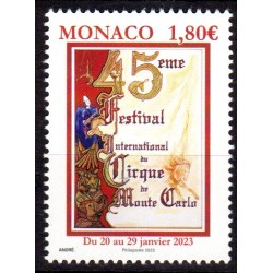 Timbre Monaco 2023 45ème...
