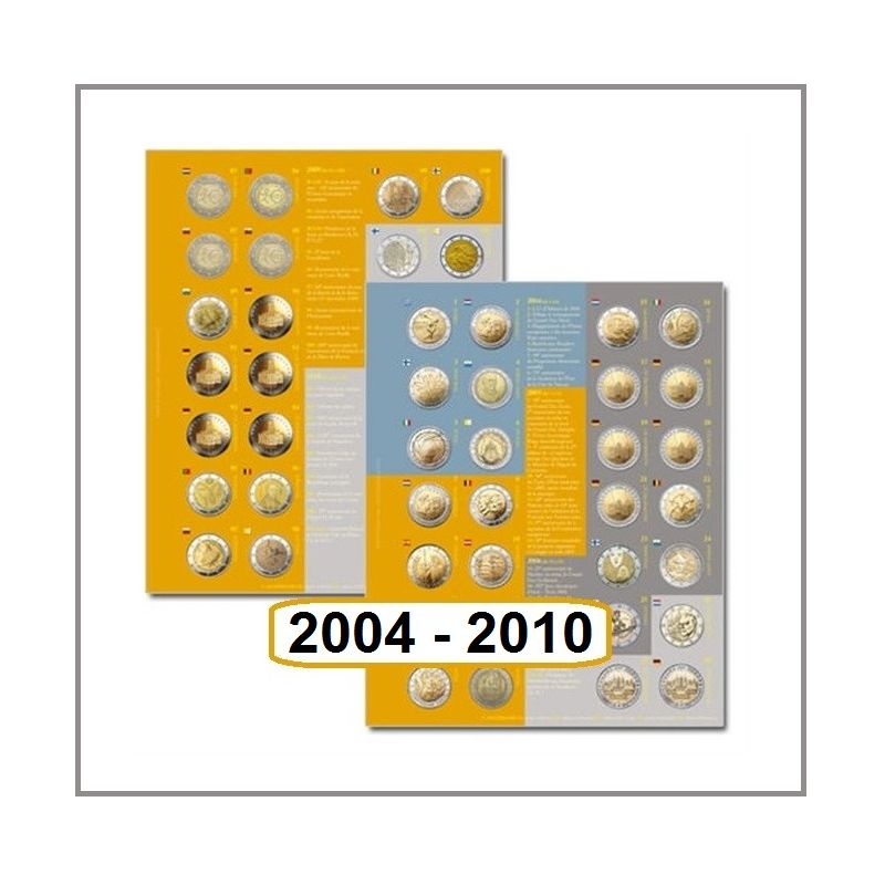 Recharges 2 euros commémoratives 2004-2010 - Yvert et Tellier