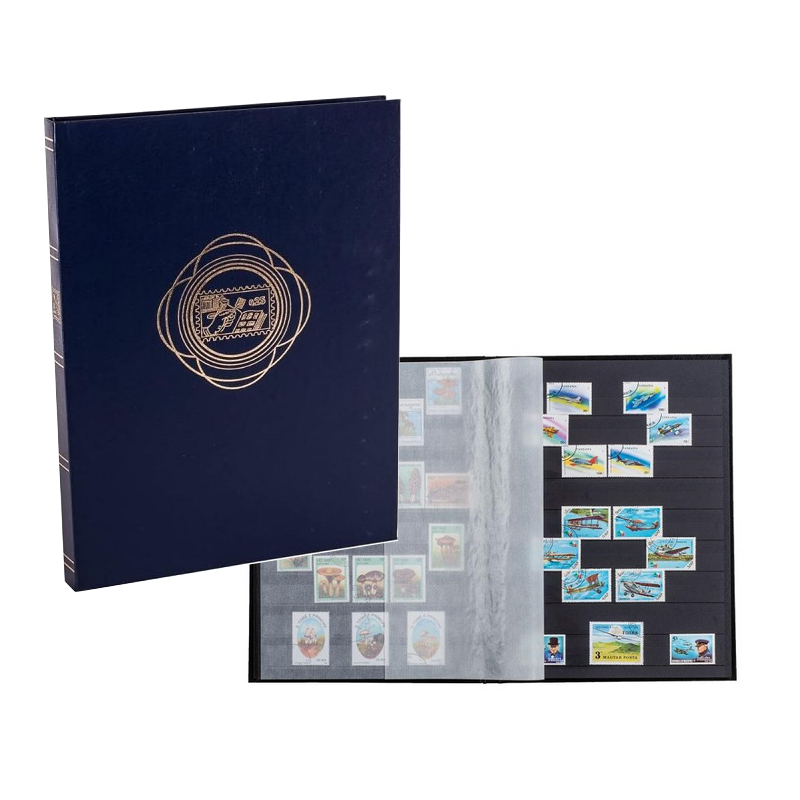 Leuchtturm - Classeur pour timbres BASIC A5 16 pages Blanches avec bandes  cristal chez philarama37 Couleur Vert