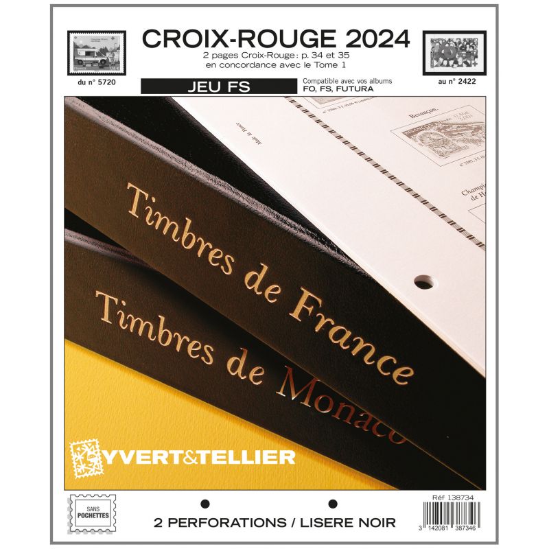 Nouveauté Jeu Yvert et Tellier France Croix Rouge FS 2023-2024 Nouveauté Jeu Yvert et Tellier France Croix Rouge FS 2023-2024