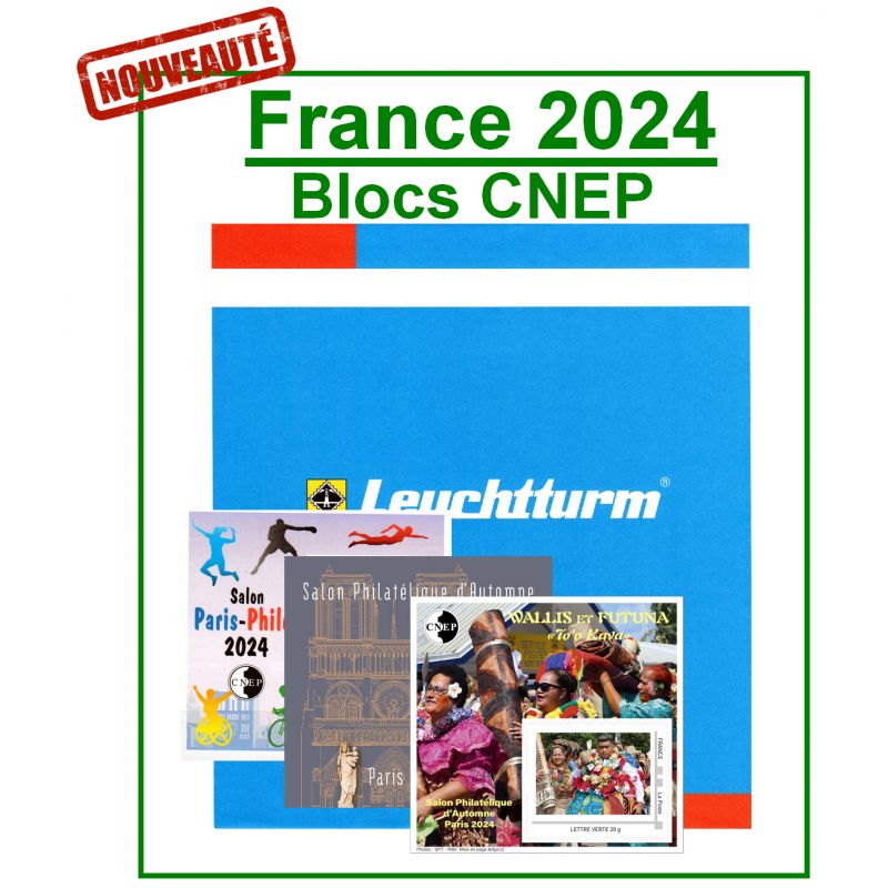 Nouveauté Jeu Leuchtturm feuilles complémentaires SF France Blocs CNEP 2024 Nouveauté Jeu Leuchtturm feuilles complémentaires SF France Blocs CNEP 2024