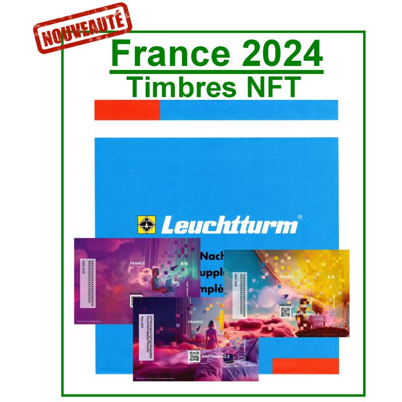 Nouveauté Jeu Leuchtturm feuilles complémentaires SF France Crypto timbre 2024 Nouveauté Jeu Leuchtturm feuilles complémentaires SF France Crypto timbre 2024