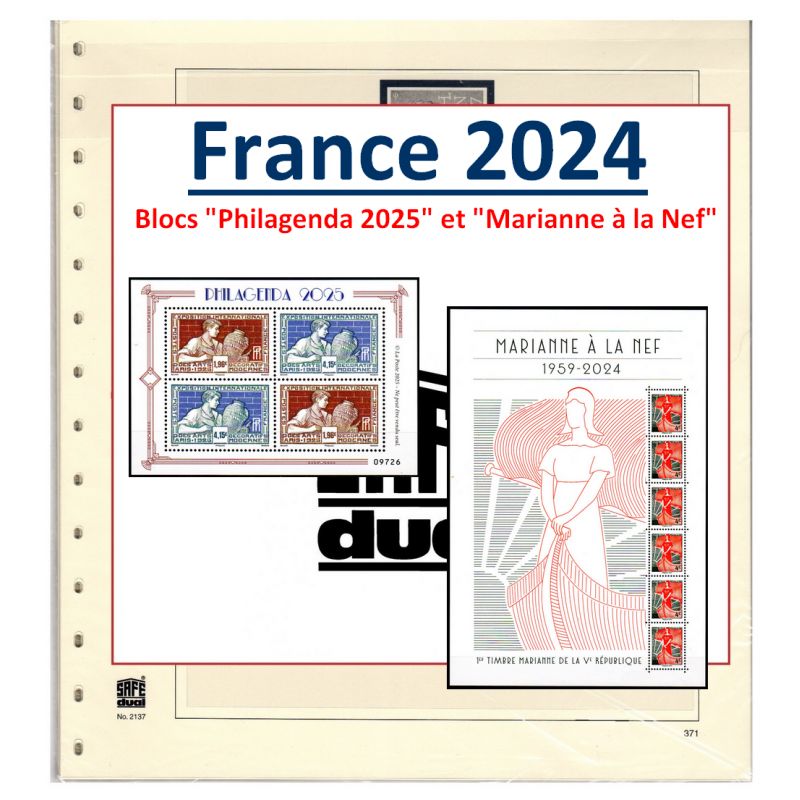 Nouveauté SAFE Jeu France Blocs "Marianne NEF", "Philtélistes" et "Philagenda" 2024