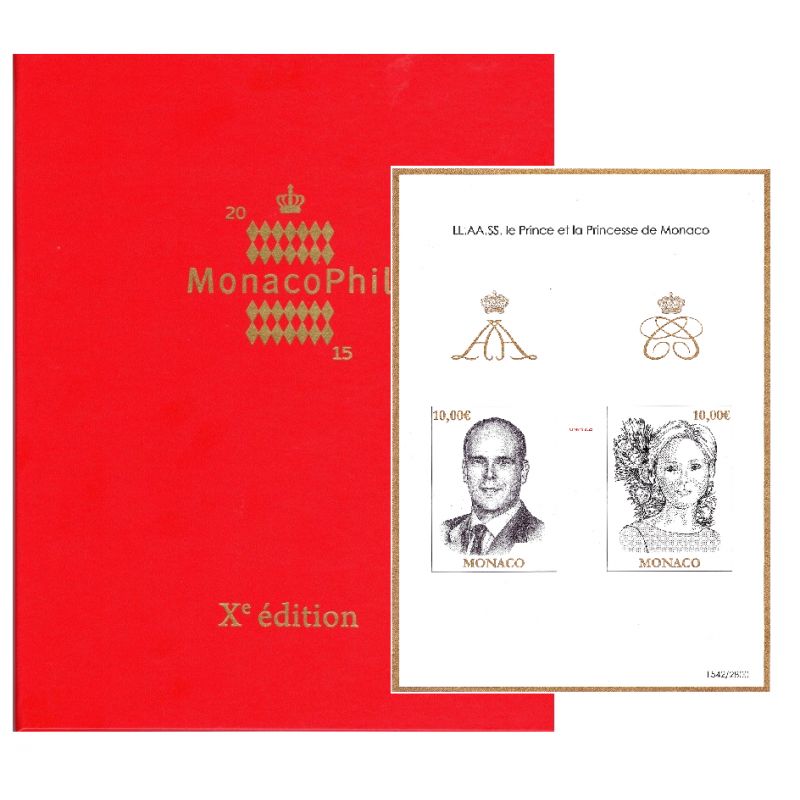 Monaco Bloc Feuillet n°103 Encart "Monacophil 2015" Monaco Bloc Feuillet n°103 Encart "Monacophil 2015"