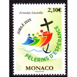 Timbre Monaco 2025 Année...