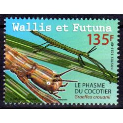 Timbre Wallis et Futuna 2025 Le phasme du cocotier
