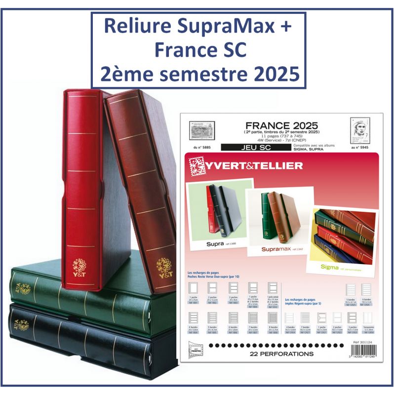 Jeu France SC 2ème semestre 2025 + Album Supramax - Yvert et Tellier
