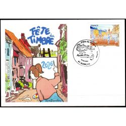 Souvenir philatélique FFAP Carte Fête du timbre 2026 "Peintres de rue" Alençon 61