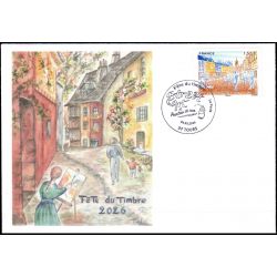 Souvenir philatélique FFAP Enveloppe Fête du timbre 2026 "Peintres de rue" Tours 37