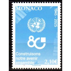 Timbre Monaco n°3510 80 ans...