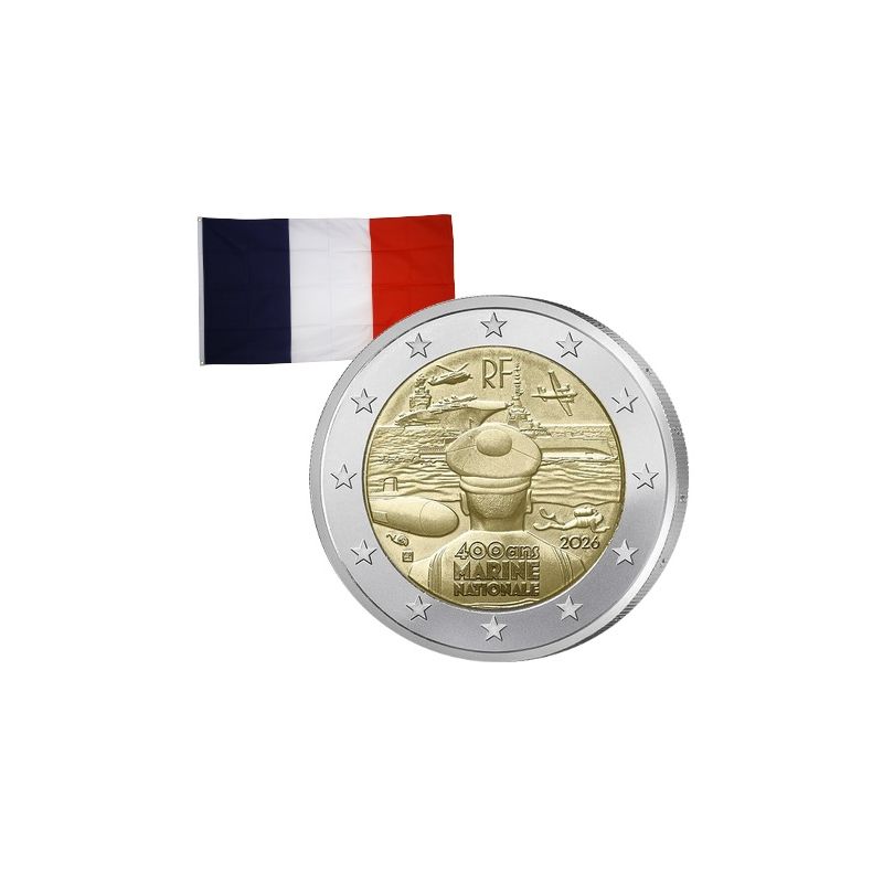 2 Euros commémorative France Marine Nationale 2026