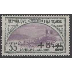 Timbre France Au profit des orphelins de Guerre Surchargé N°166 Neuf **