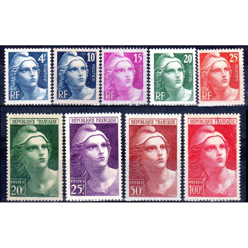 Année complète des timbres français - 1945 - PHILATÉLIE