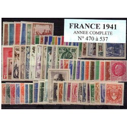 Timbres France 1941 année...