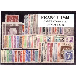 Timbres France 1944 année...