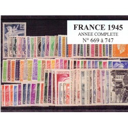 Timbres France 1945 année...