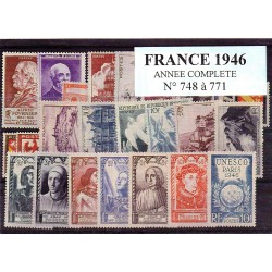 Timbres France 1946 année...