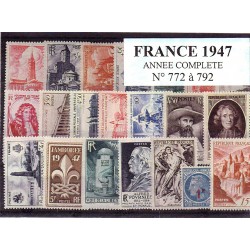 Timbres France 1947 année...