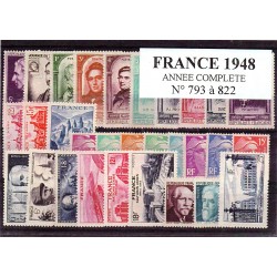 Timbres France 1948 année...