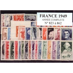 Timbres France 1949 année...