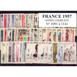 Timbres France 1957 année...