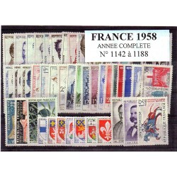 Timbres France 1958 année...