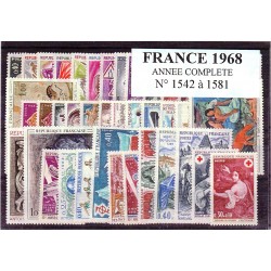 Timbres France 1968 année...