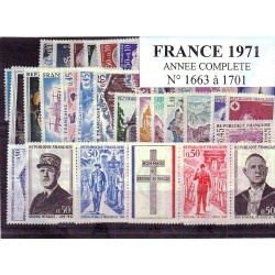 Timbres France 1971 année...