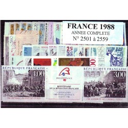 Timbres France 1988 année...